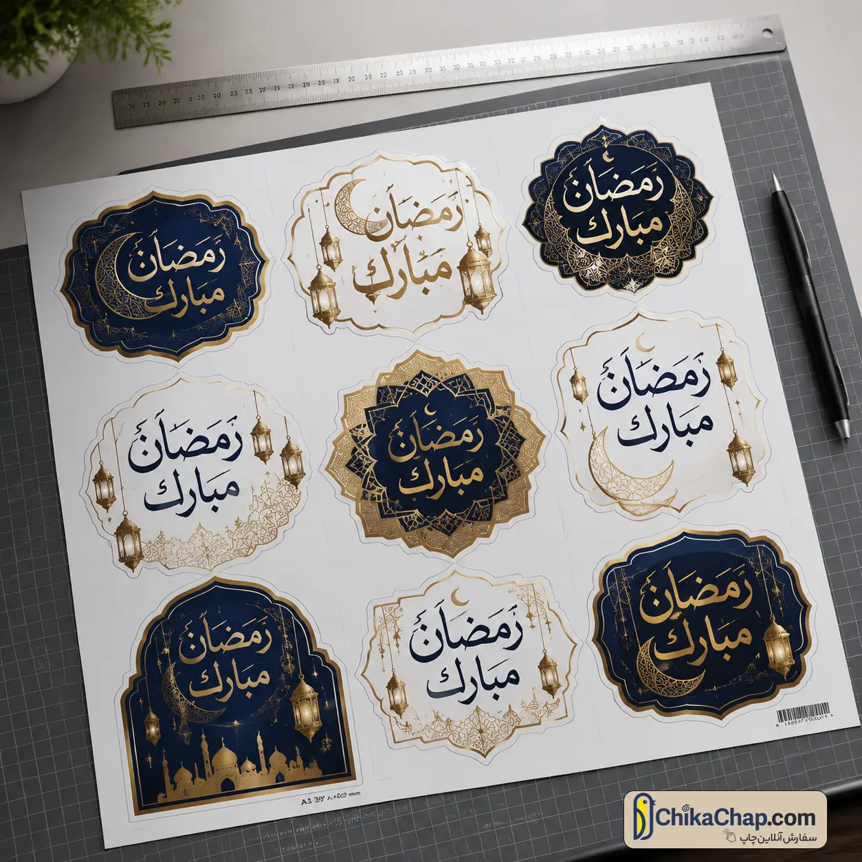 خدمات دقیق برش کاتر پلاتر (نیم تیغ) روی شیت های لیبل با کیفیت چاپ دیجیتال و تحویل فوری در چیکاچاپ
